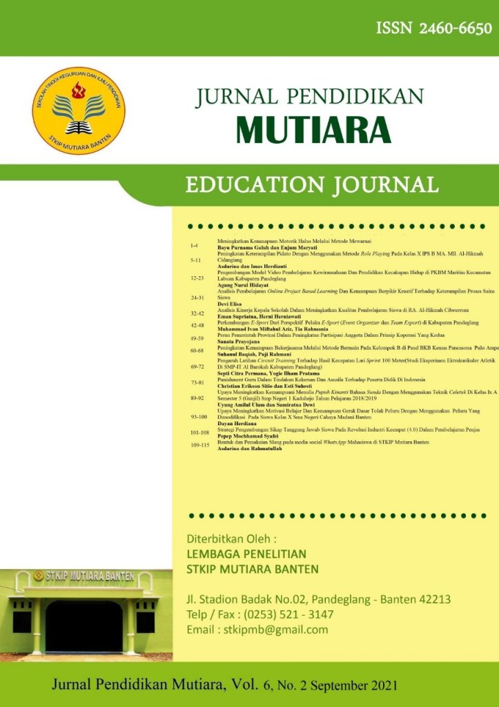 					Lihat Vol 6 No 2 (2021): Jurnal Pendidikan Mutiara
				